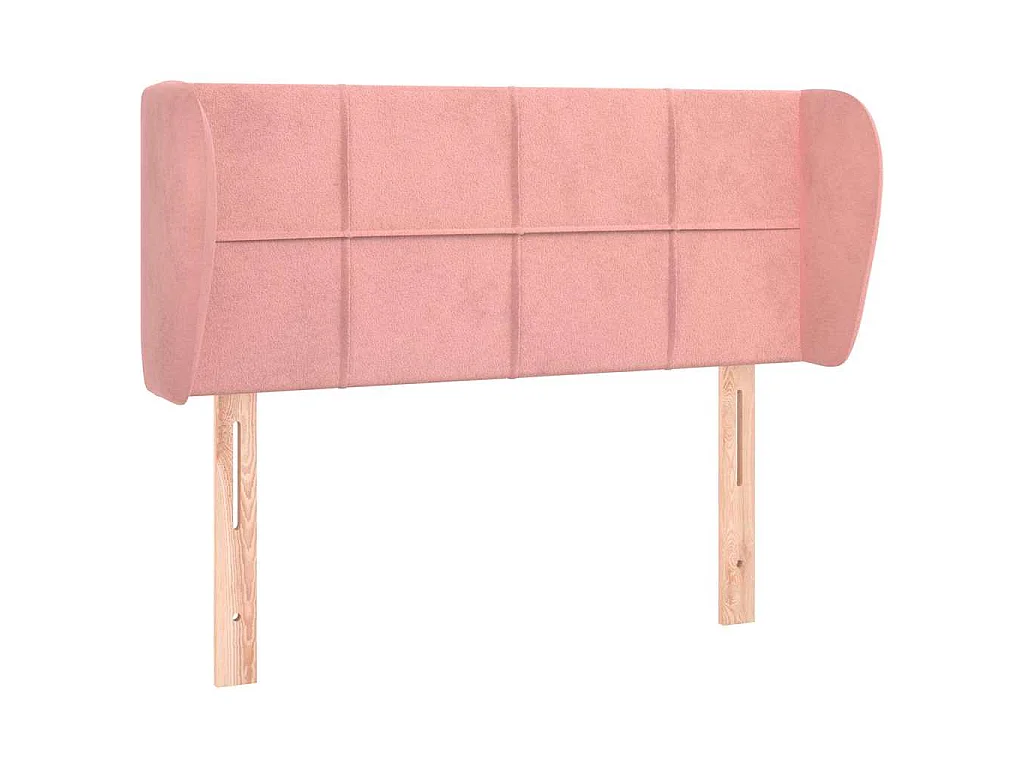 Hoofdbord met randen 93x23x78/88 cm fluweel roze