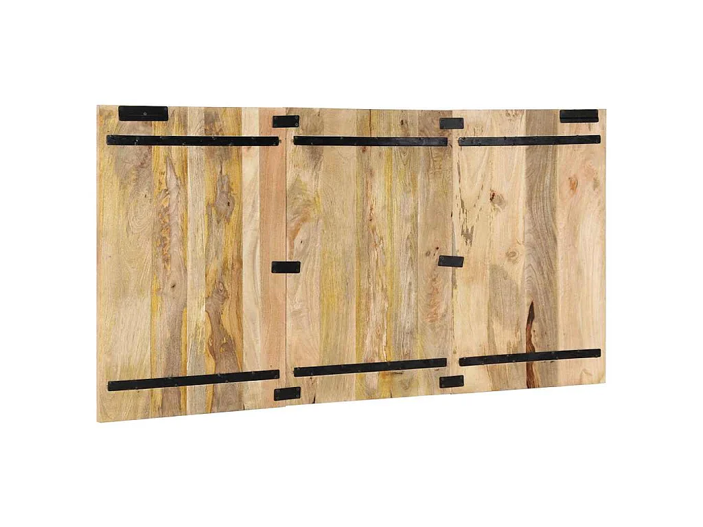 Hoofdbord 160 cm massief ruw mangohout