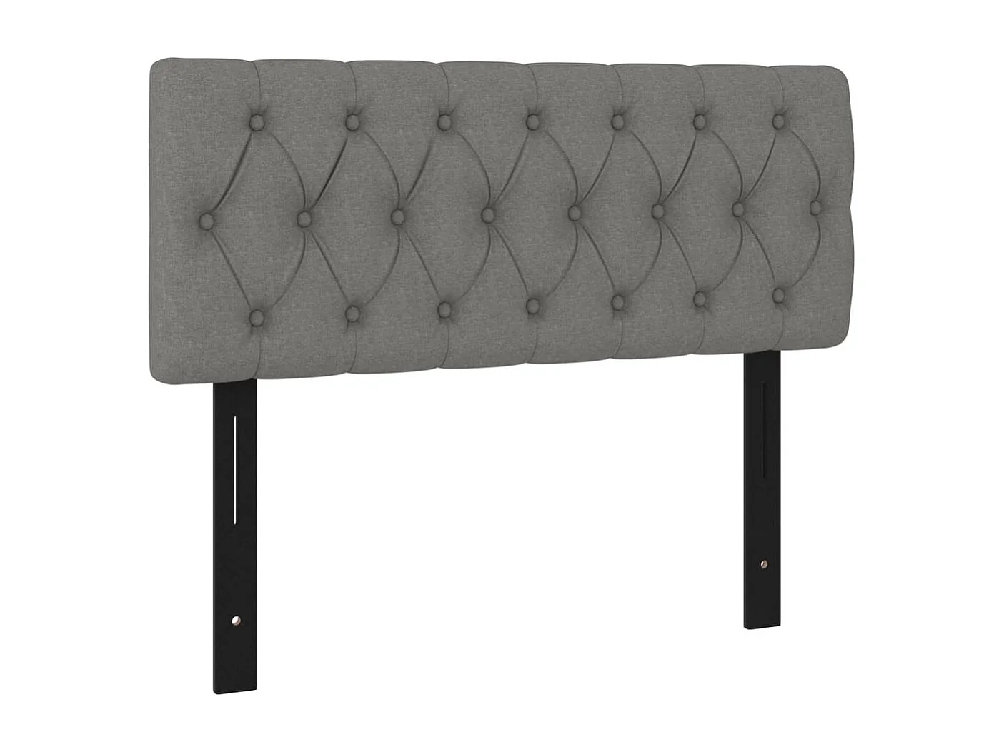 Tête de lit gris foncé 100x7x78/88 cm tissu