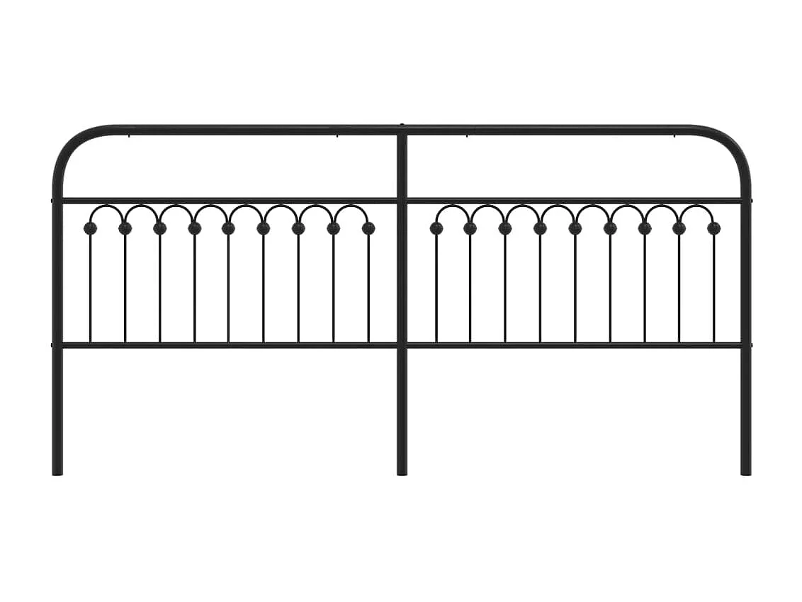Tête de lit métal noir 193 cm
