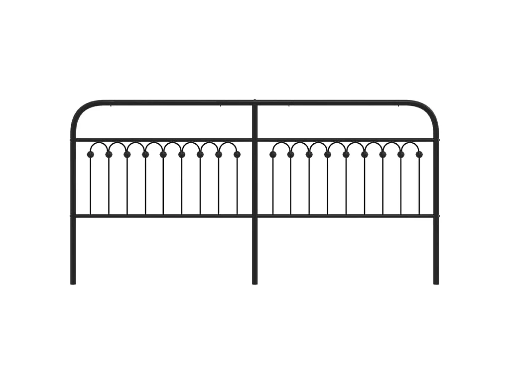 Tête de lit de remplacement métal noir 193 cm