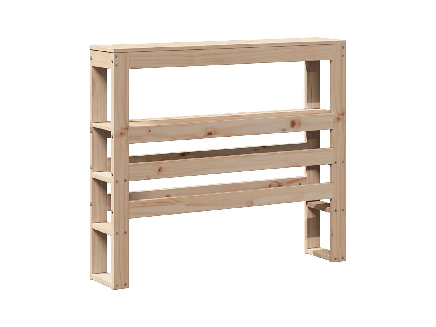 Hoofdbord met schappen 100 cm massief grenenhout