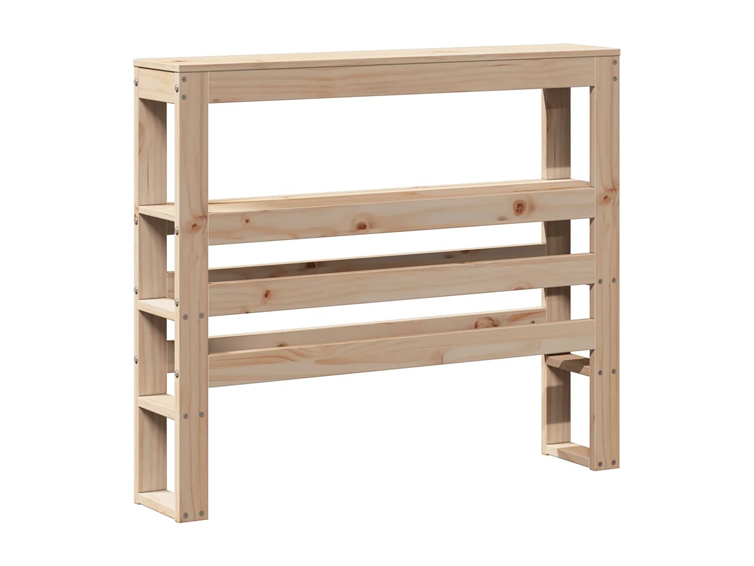 Testiera con Ripiani 100 cm in Legno Massello di Pino