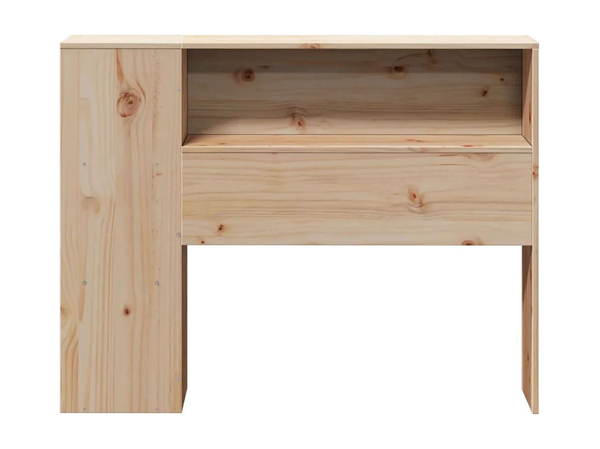 Testiera con Ripiani 75 cm in Legno Massello di Pino