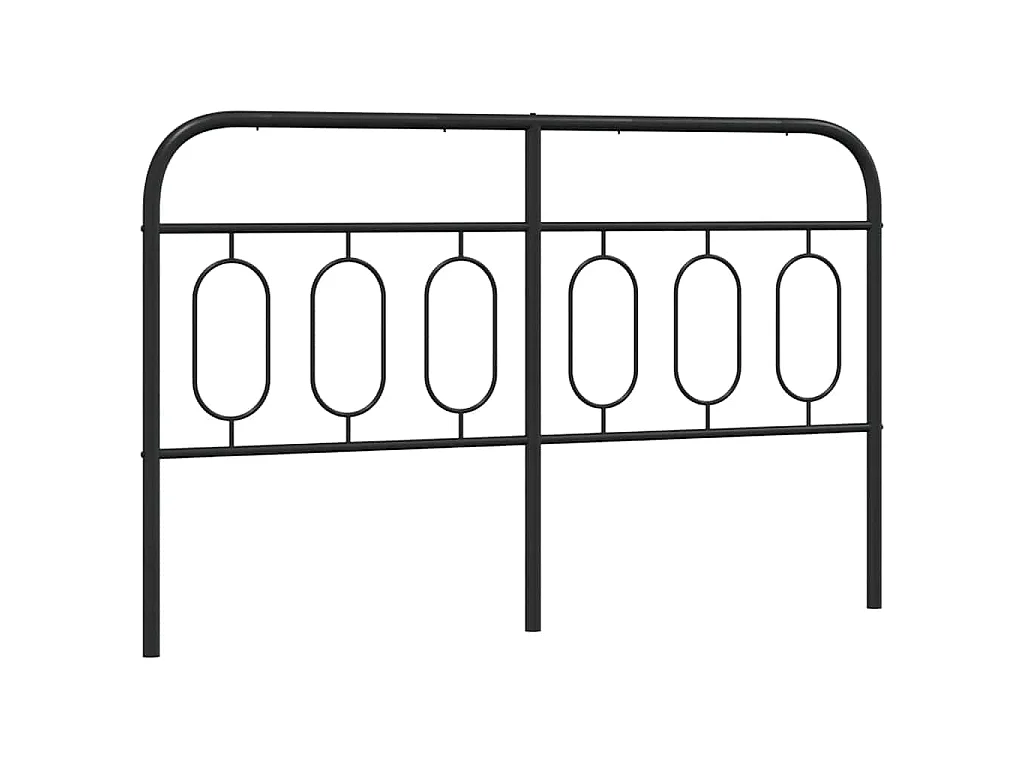 Tête de lit de remplacement métal noir 137 cm