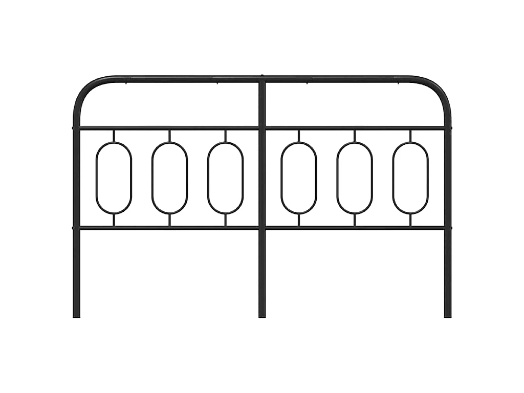 Tête de lit de remplacement métal noir 137 cm