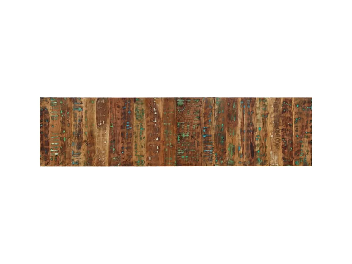 Cabecero de cama multicolor 200 cm madera maciza reciclada