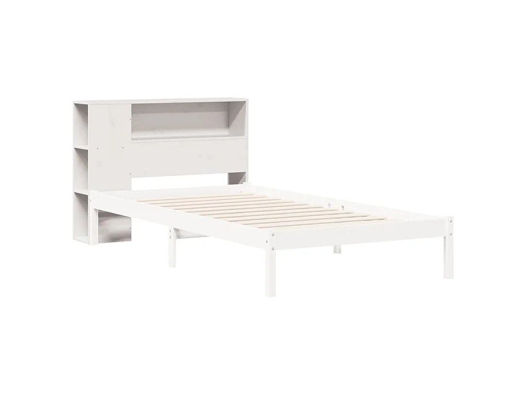 Kopfteil mit Stauraum Weiß 75 cm Massivholz Kiefer