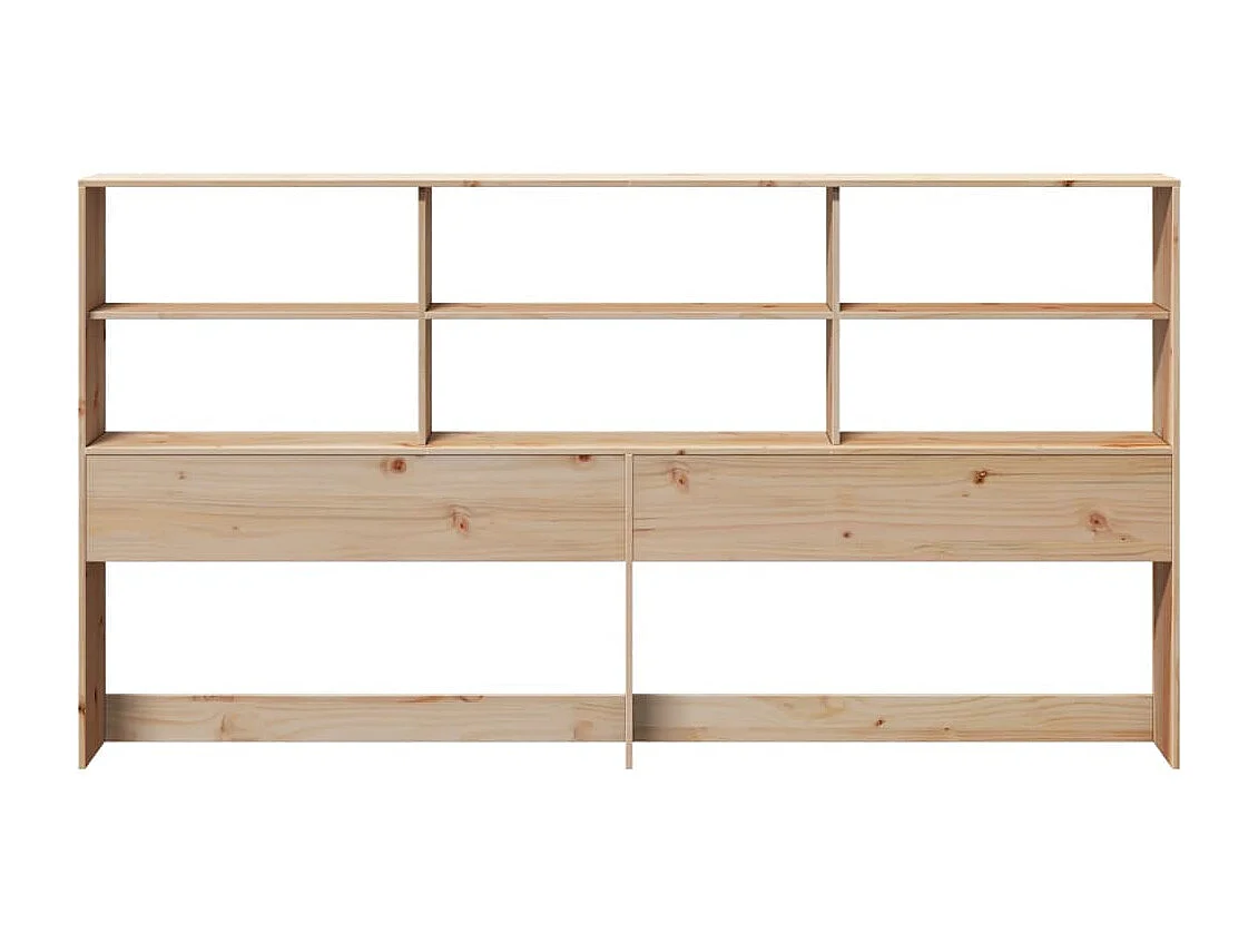 Kopfteil mit Stauraum 180 cm Massivholz Kiefer