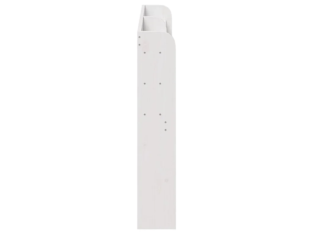 Hoofdbord met schappen 150 cm massief grenenhout wit