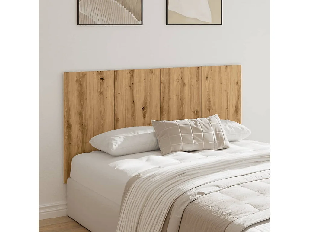 Tête de lit chêne artisanal 160x1,5x80 cm bois d'ingénierie