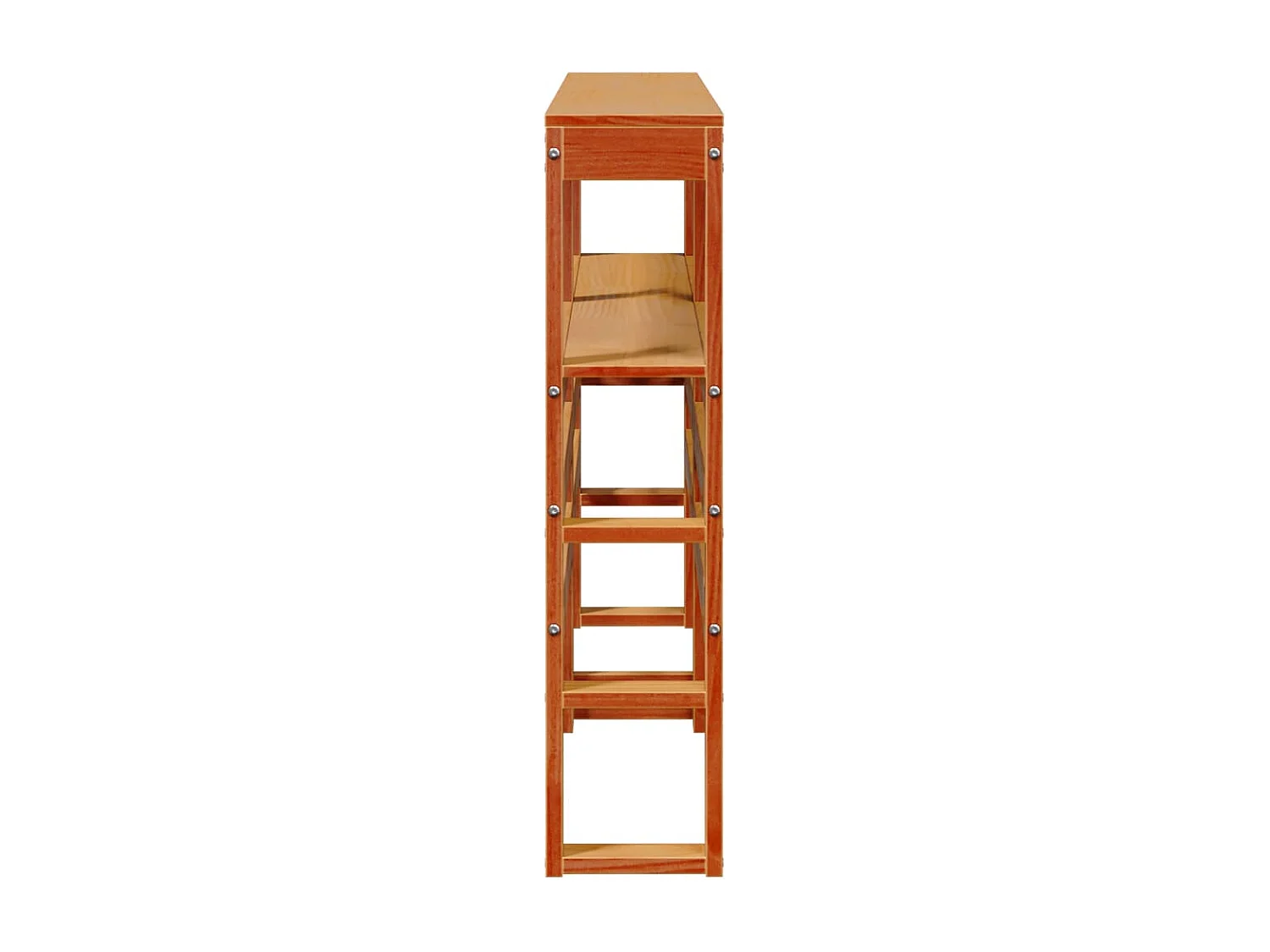 Kopfteil mit Ablagen Wachsbraun 160 cm Massivholz Kiefer