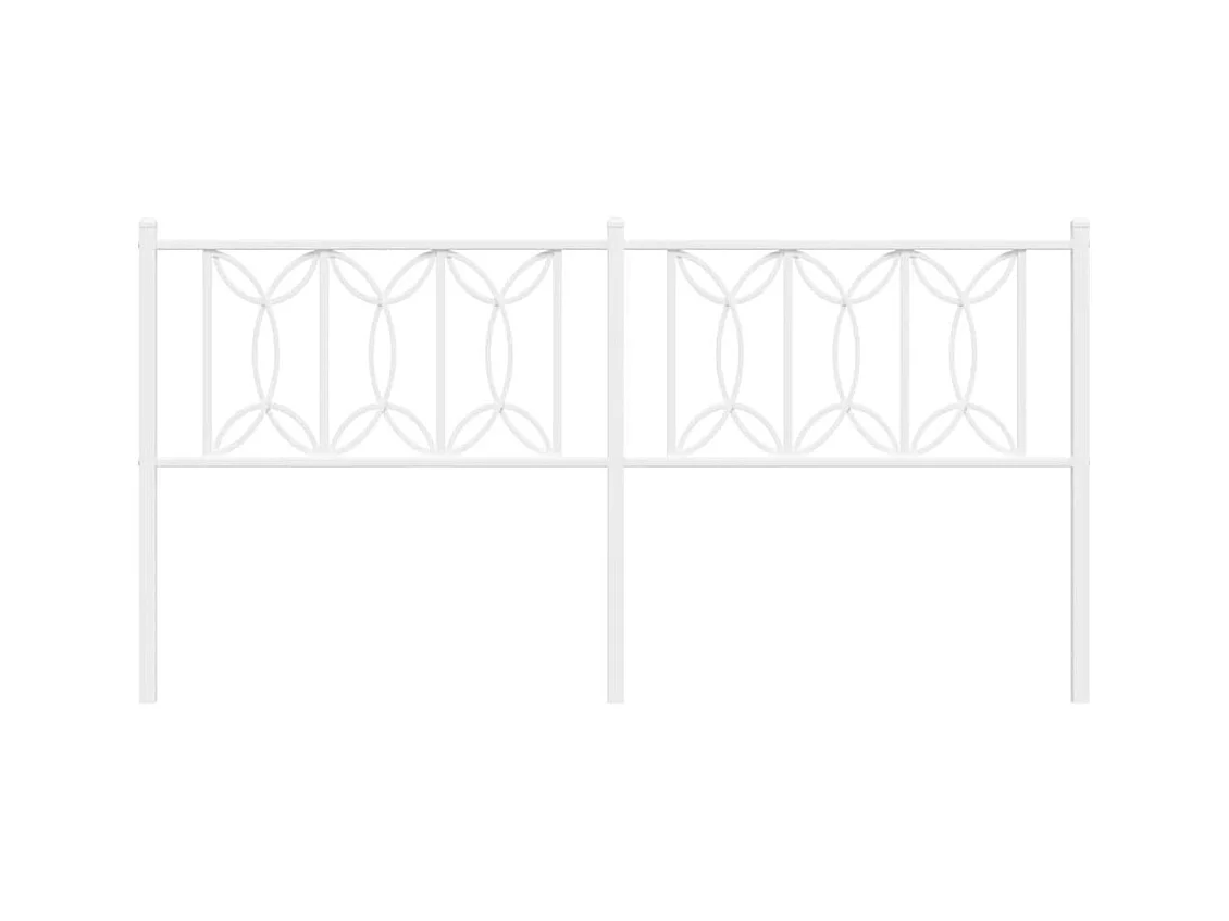 Tête de lit métal blanc 180 cm
