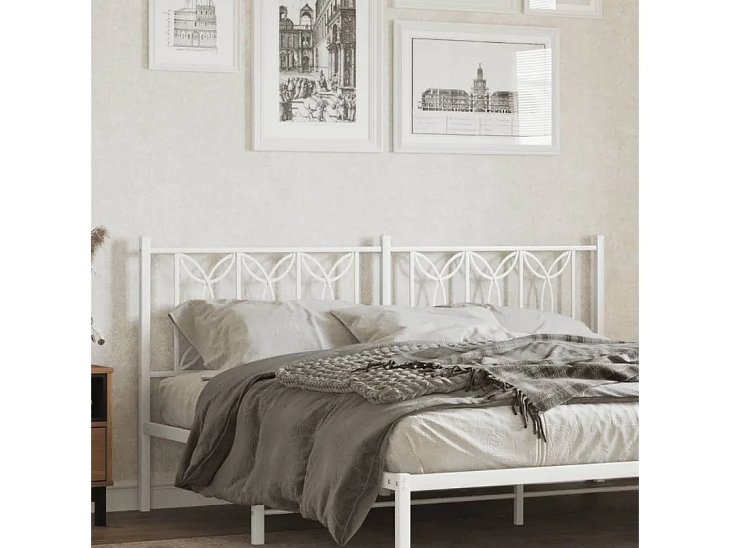 Tête de lit de remplacement métal blanc 180 cm