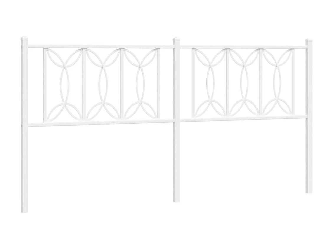 Tête de lit de remplacement métal blanc 180 cm