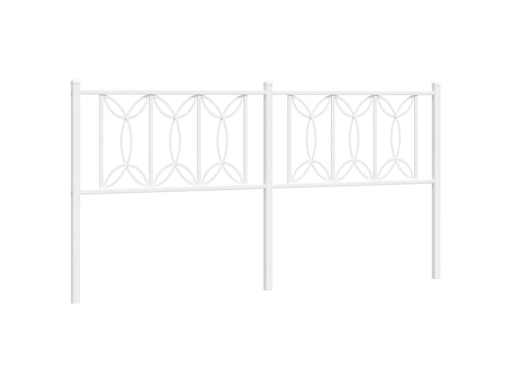 Testiera di Ricambio in Metallo Bianco 180 cm