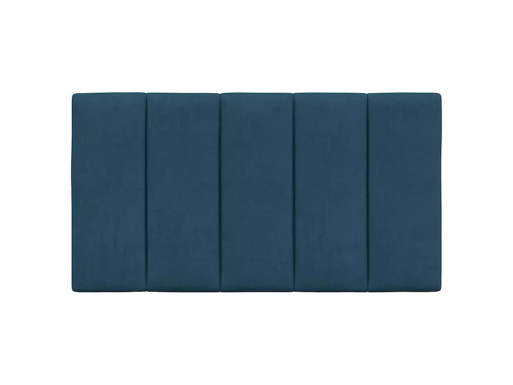 Coussin de tête de lit Hanko bleu 90 cm velours