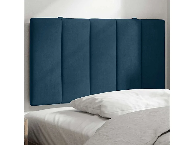 Cuscino Testiera Hanko Blu 90 cm in Velluto