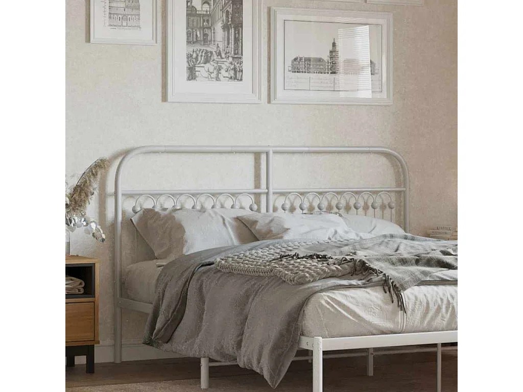 Tête de lit de remplacement métal blanc 150 cm