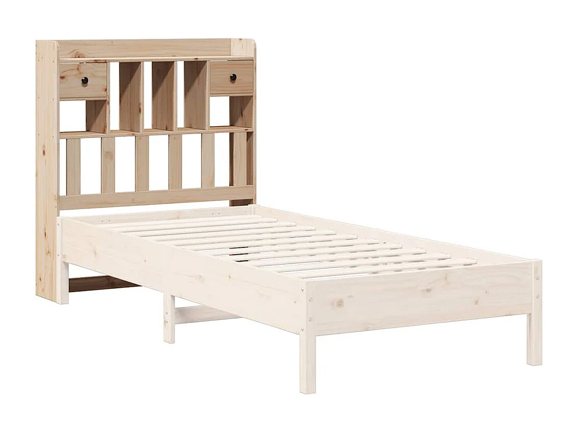 Testiera con Ripiani 75 cm in Legno Massello di Pino