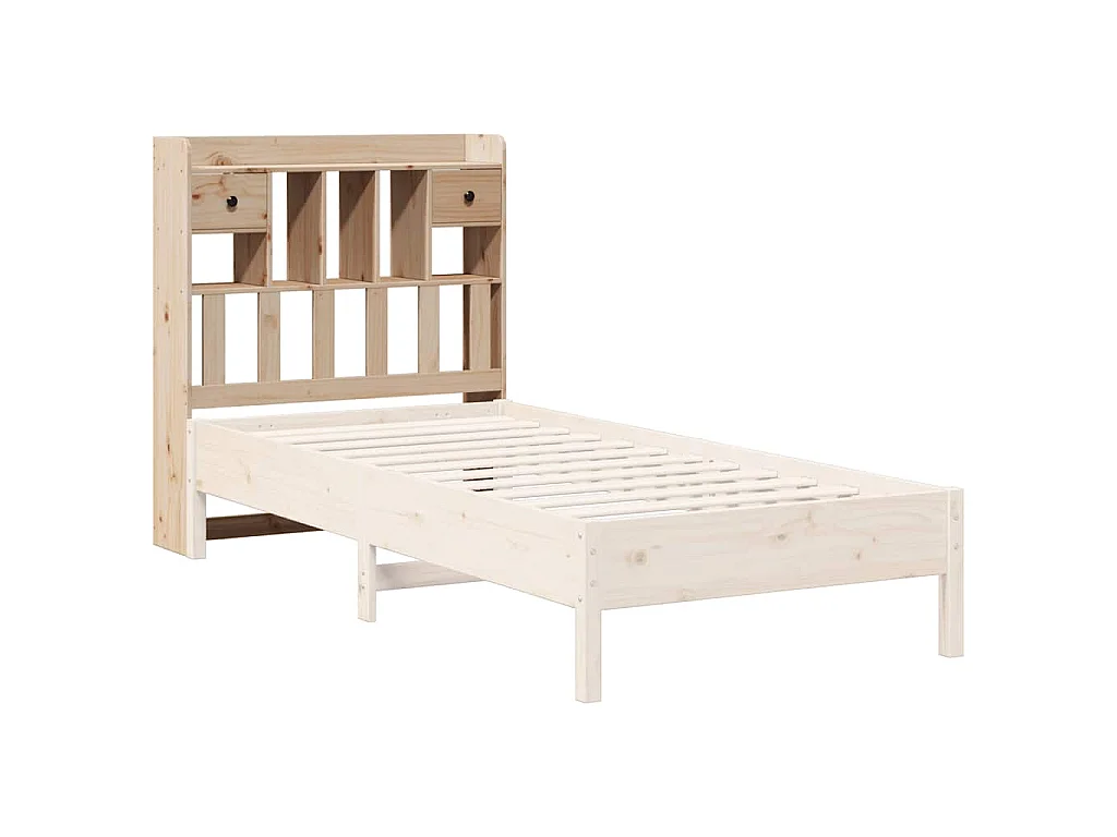 Tête de lit avec rangement 75 cm bois massif de pin