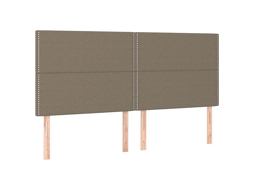 Kopfteil Taupe 180x5x118/128 cm Stoff