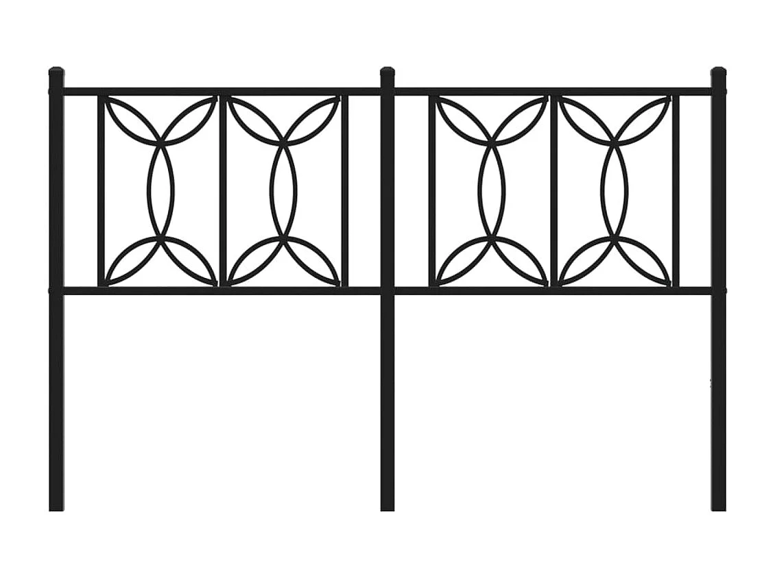 Cabeceira de cama 135 cm metal preto