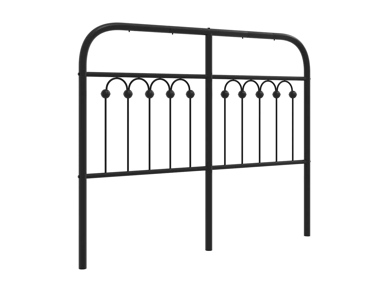 Tête de lit de remplacement métal noir 120 cm