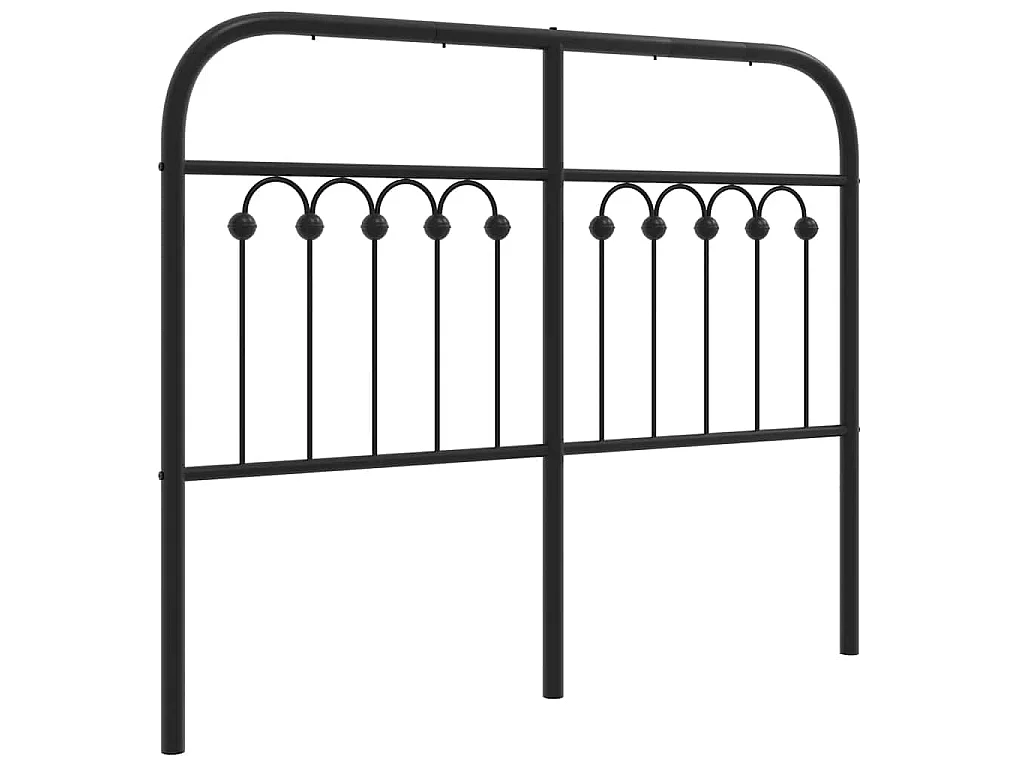 Vervangend hoofdbord 120 cm metaal zwart