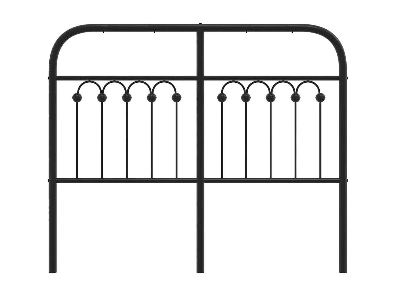 Vervangend hoofdbord 120 cm metaal zwart