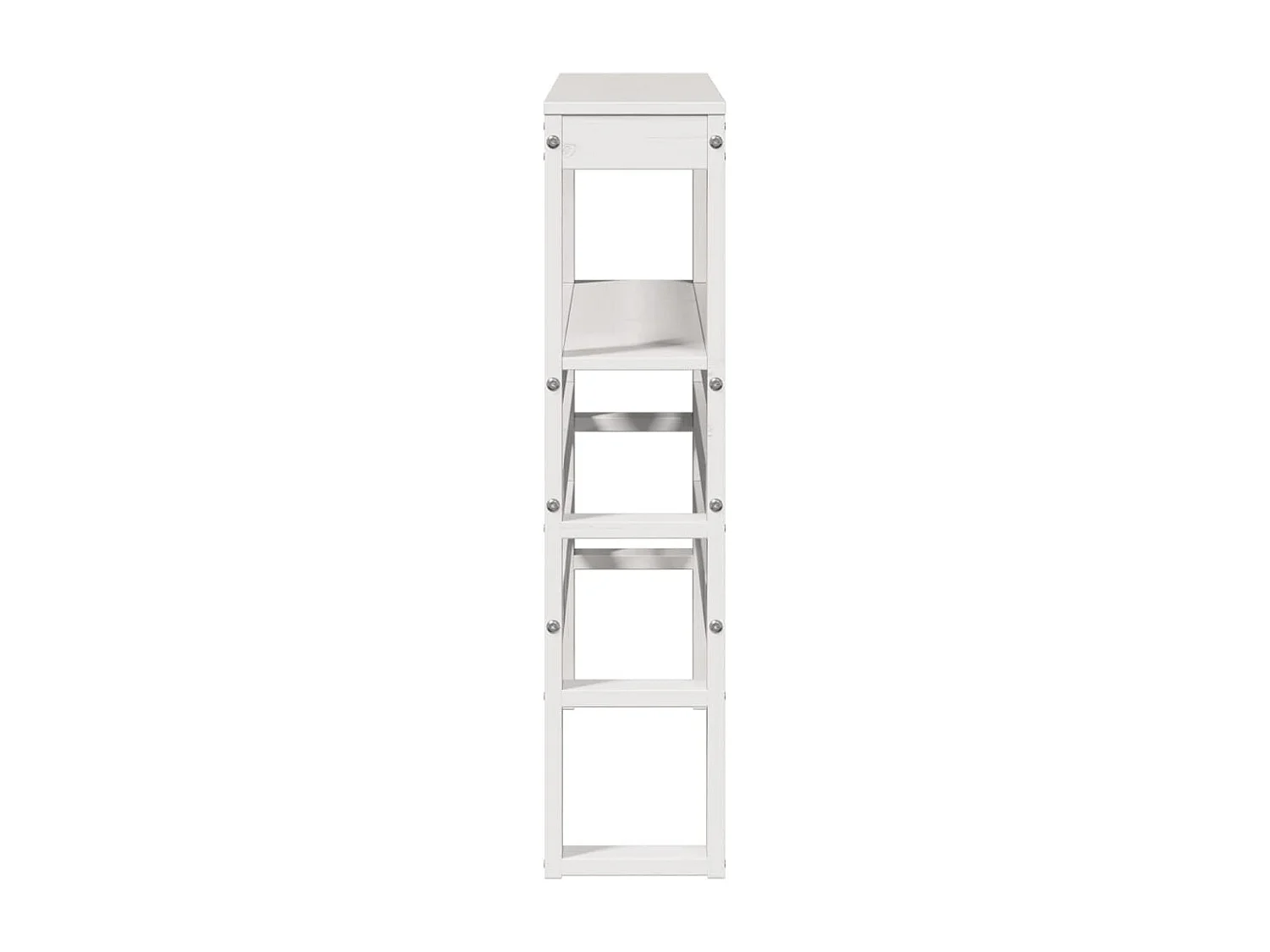Tête de lit avec étagères blanc 75 cm bois massif de pin