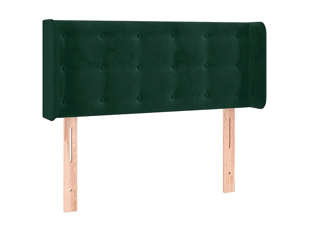 Hoofdbord LED 83x16x78/88 cm fluweel donkergroen