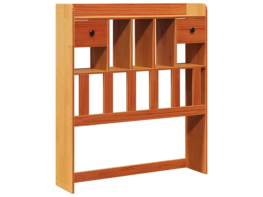 Tête de lit avec rangement cire marron 75 cm bois massif de pin