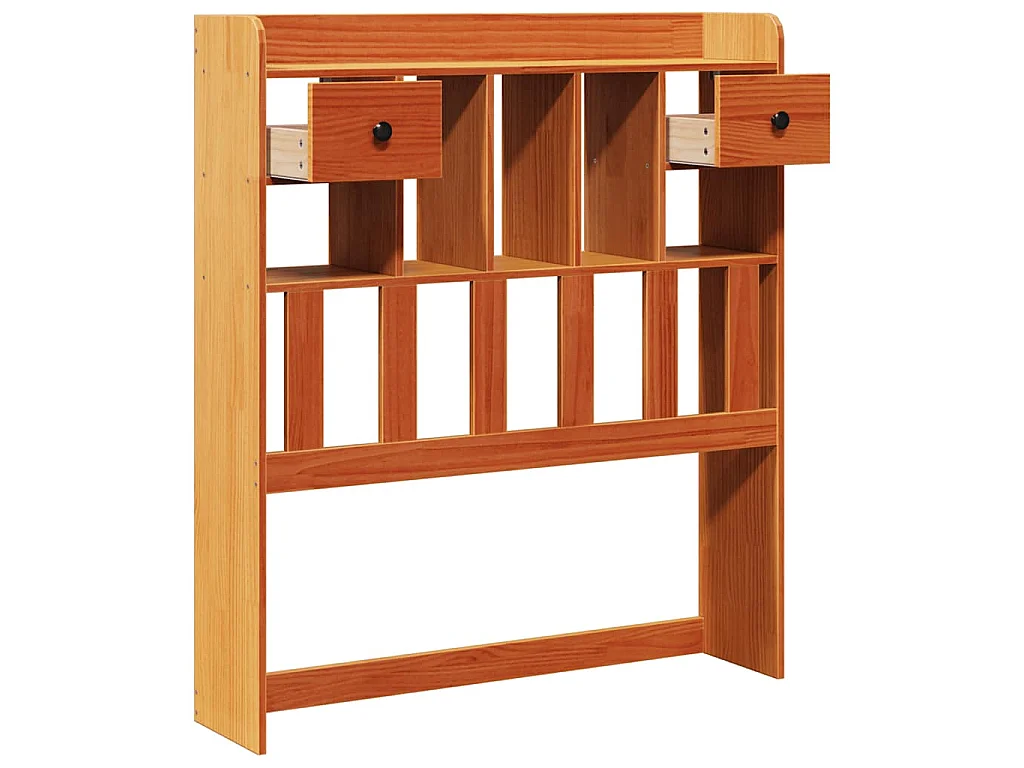Tête de lit avec rangement cire marron 75 cm bois massif de pin