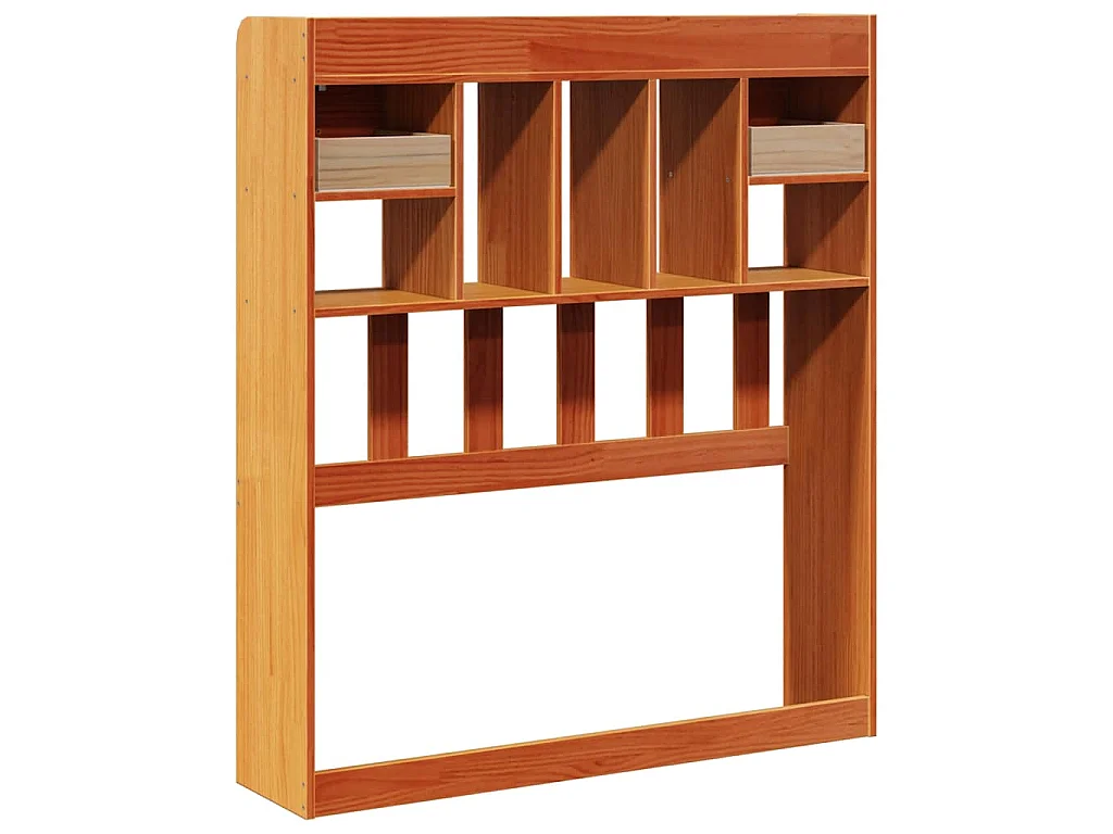 Tête de lit avec rangement cire marron 75 cm bois massif de pin