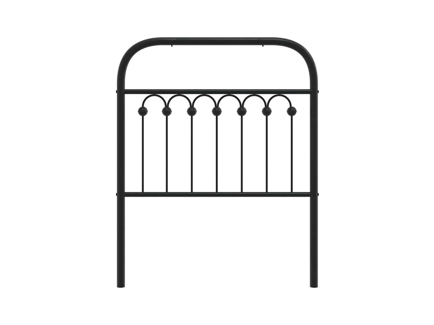 Tête de lit métal noir 75 cm