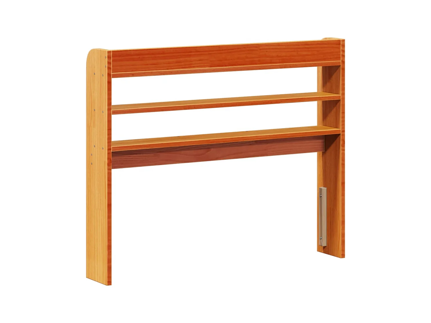 Tête de lit avec étagères marron cire 90 cm bois massif de pin