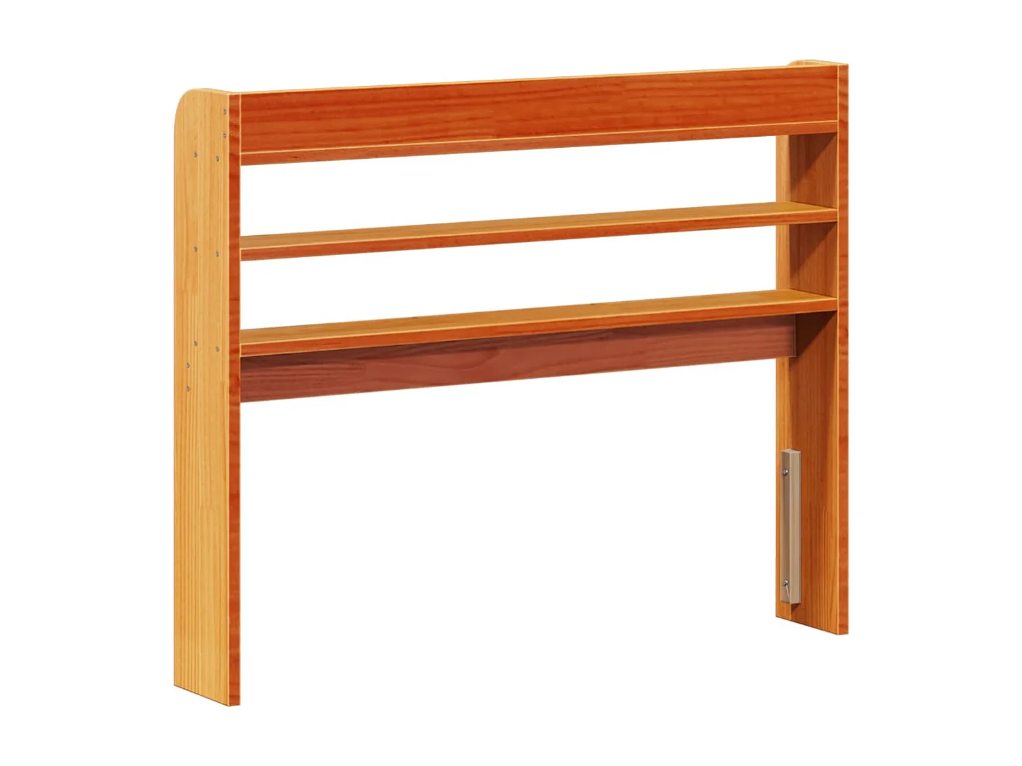 Testiera con Ripiani Marrone Cera 90 cm Legno Massello di Pino