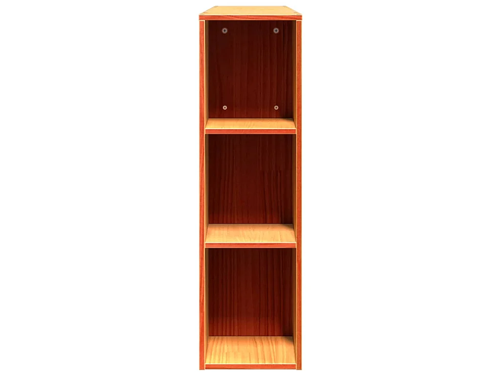 Tête de lit avec rangement cire marron 140cm bois massif de pin