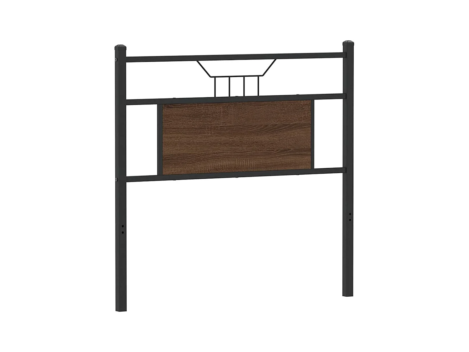 Testiera Rovere Marrone 90 cm in Legno Multistrato e Acciaio