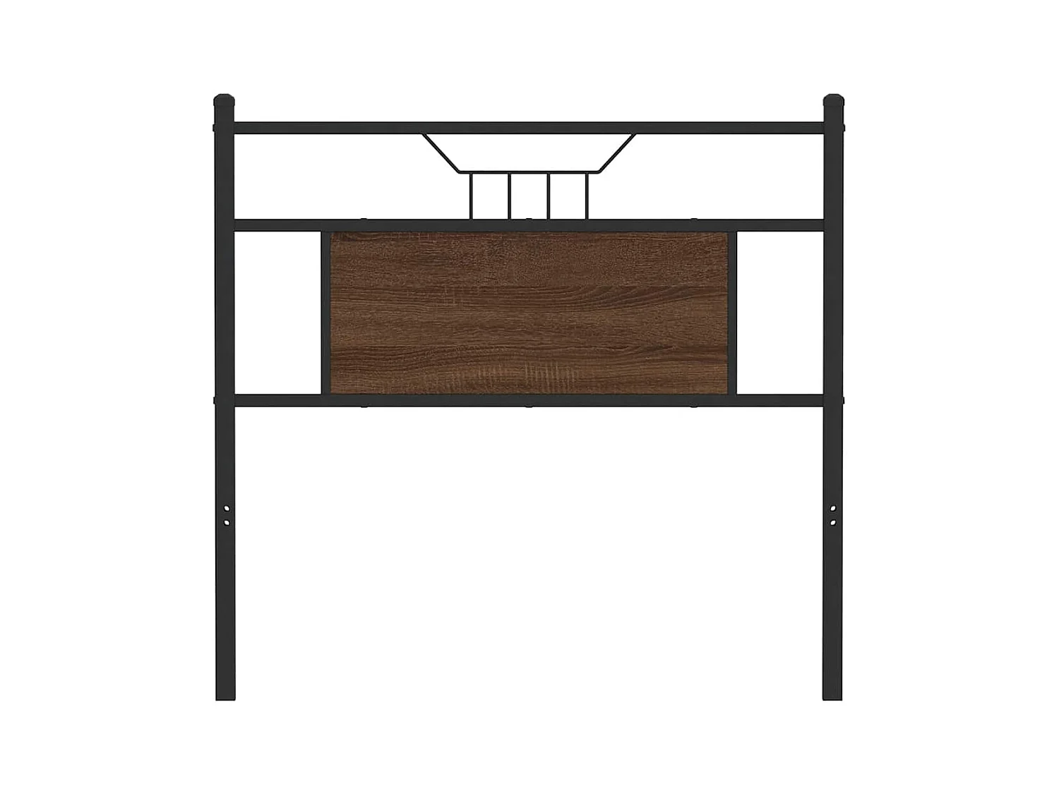 Testiera Rovere Marrone 90 cm in Legno Multistrato e Acciaio