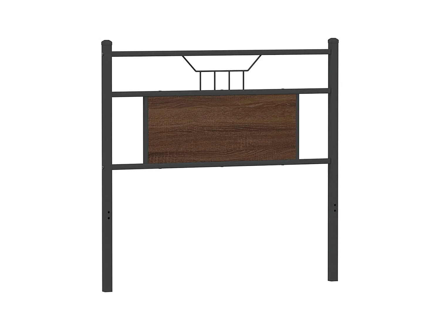 Testiera Rovere Marrone 90 cm in Legno Multistrato e Acciaio