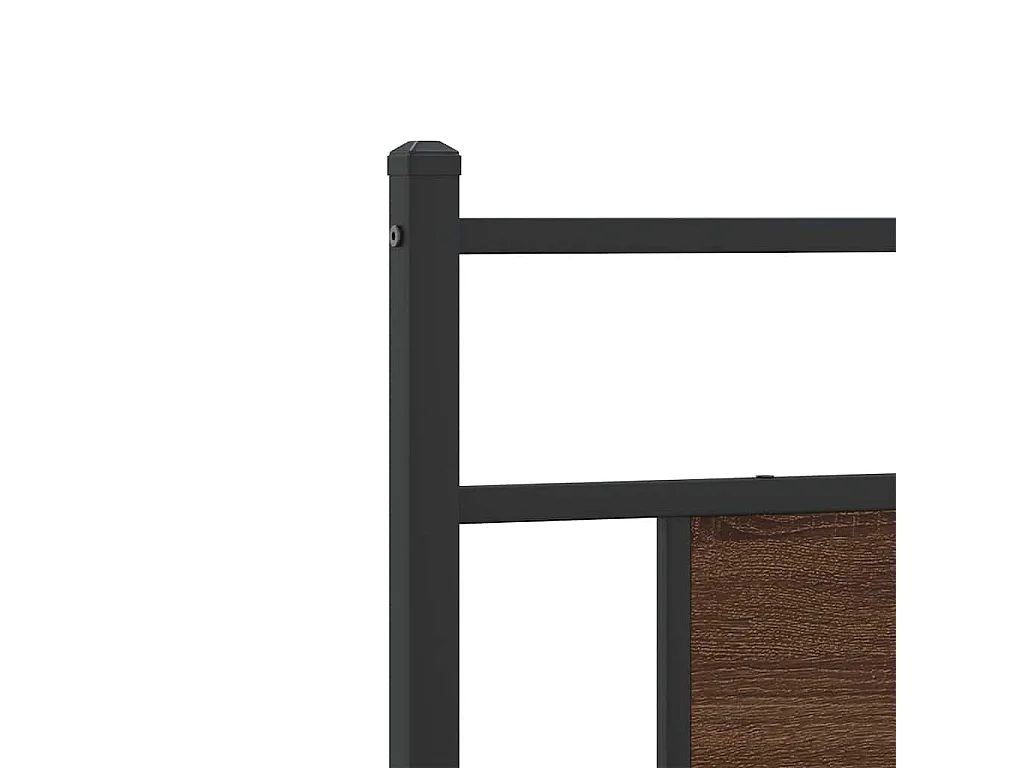 Tête de lit chêne marron 90 cm bois d'ingénierie et acier