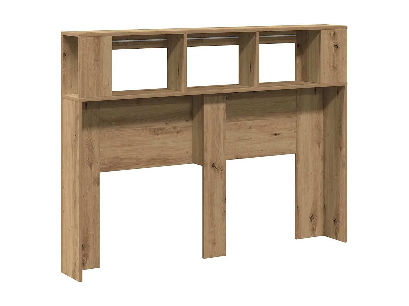 Tête de lit à LED chêne artisanal 140x18,5x103,5 cm