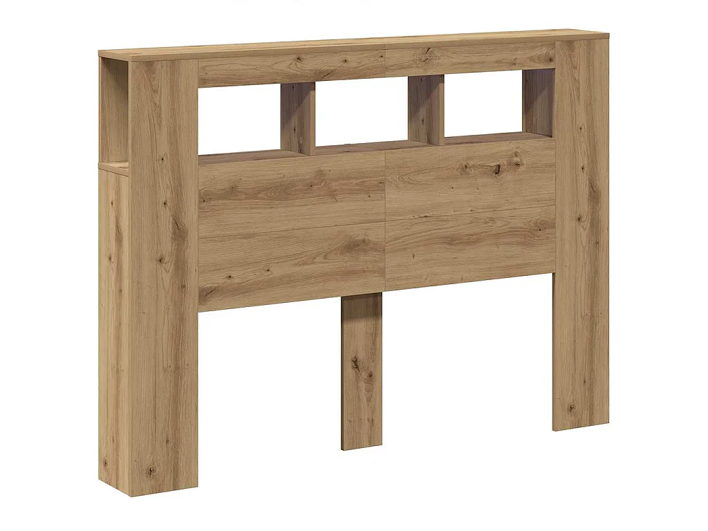 Tête de lit à LED chêne artisanal 140x18,5x103,5 cm