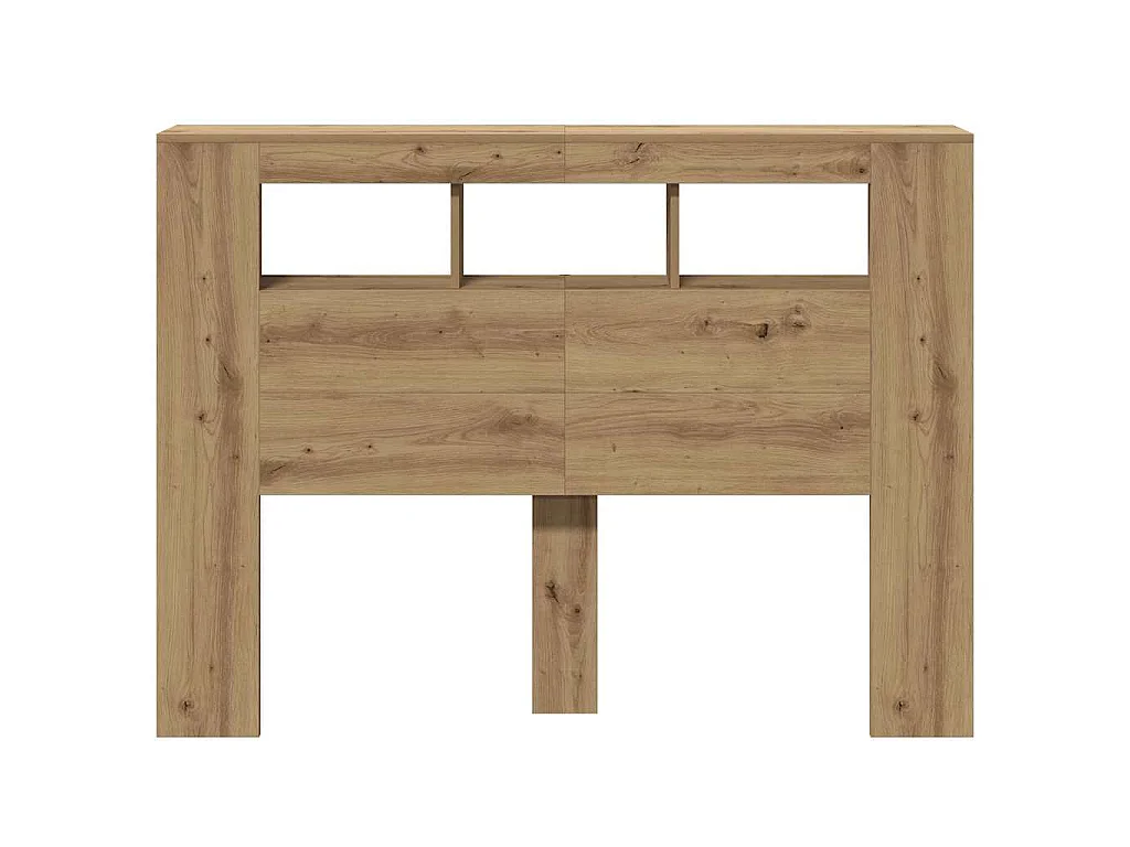 Tête de lit à LED chêne artisanal 140x18,5x103,5 cm