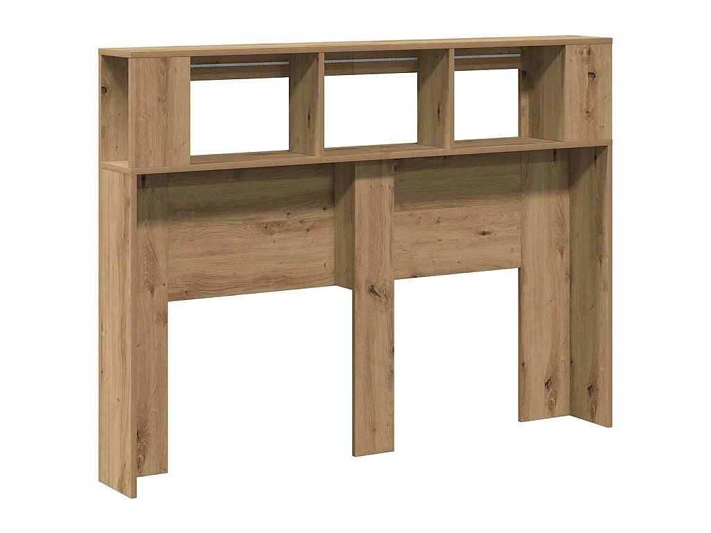 Tête de lit à LED chêne artisanal 140x18,5x103,5 cm