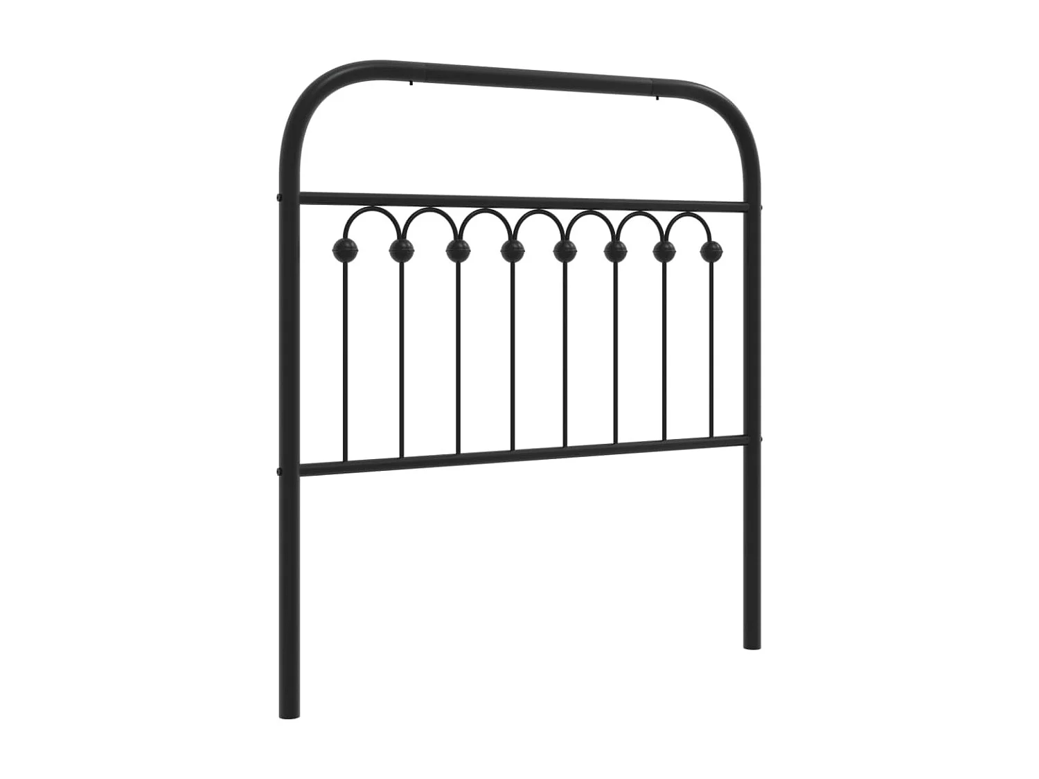 Tête de lit métal noir 90 cm