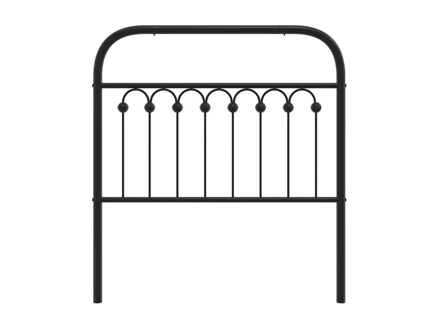 Tête de lit métal noir 90 cm