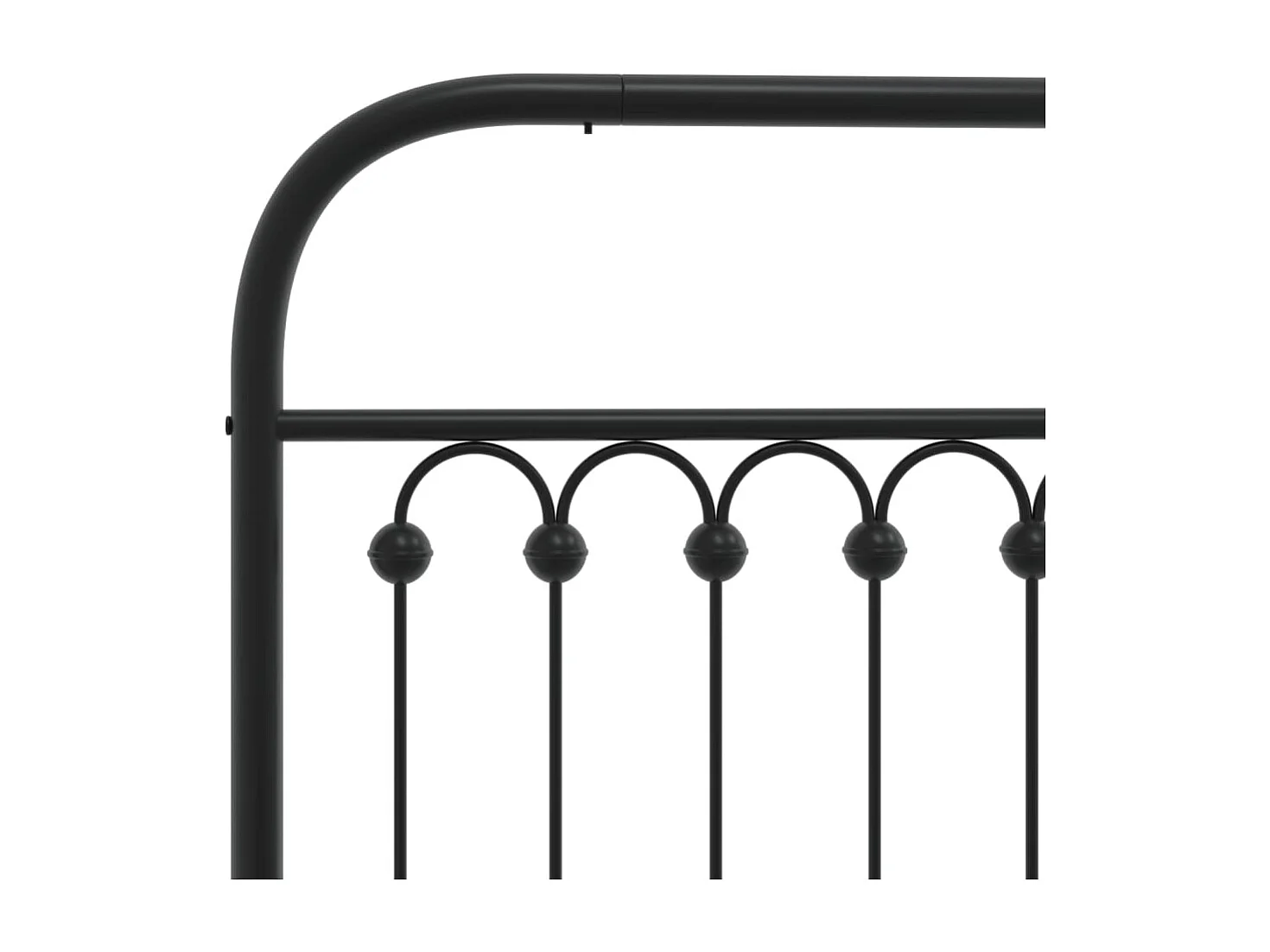 Tête de lit métal noir 90 cm